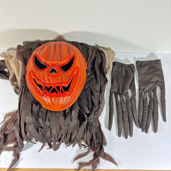 Spirit Halloween Light  Jack-o-Lantern‎ Costume Light Up Mask Child Large 12-14 - Picture 4 of 7